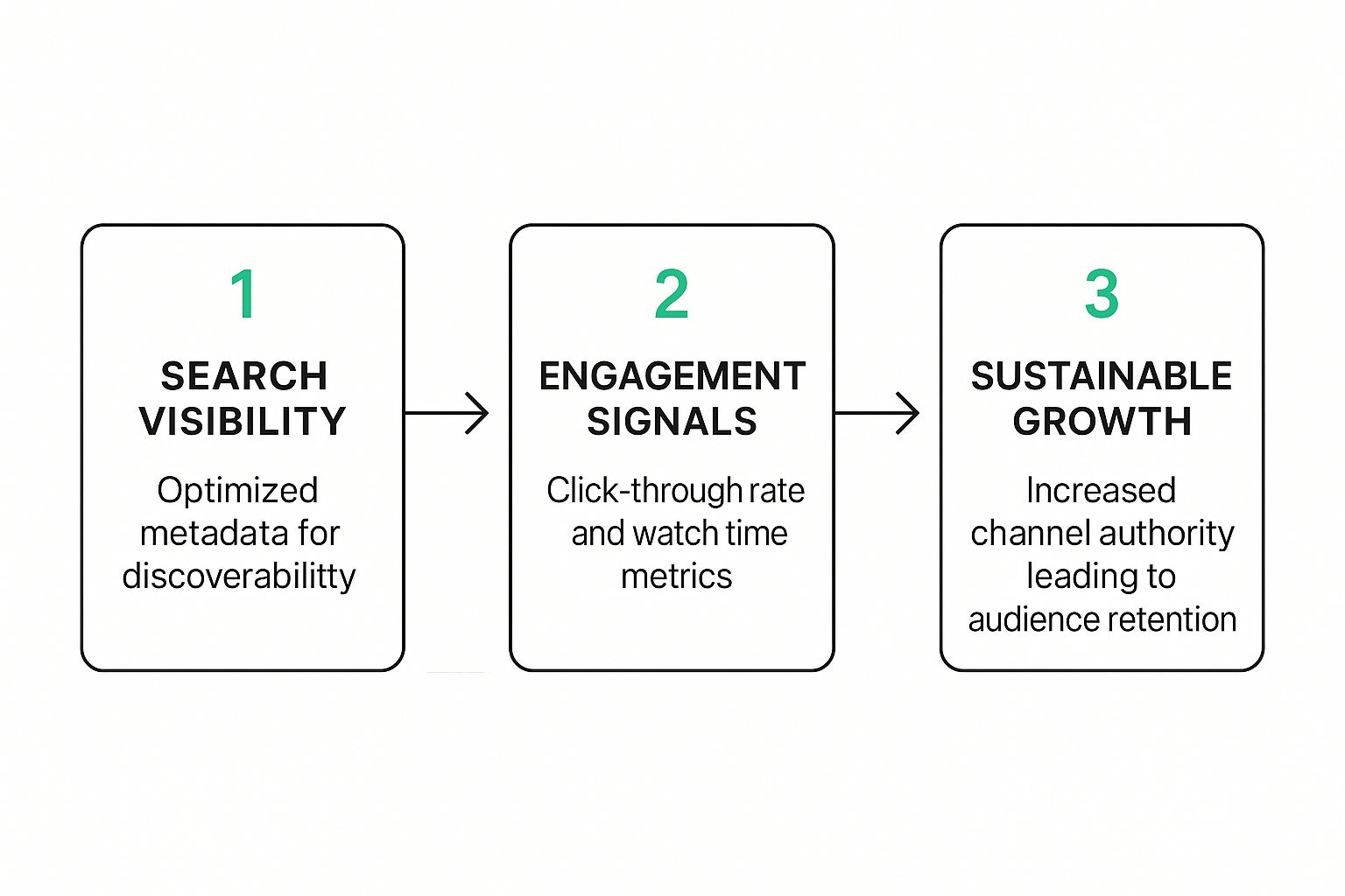 Infographic about video optimization for youtube
