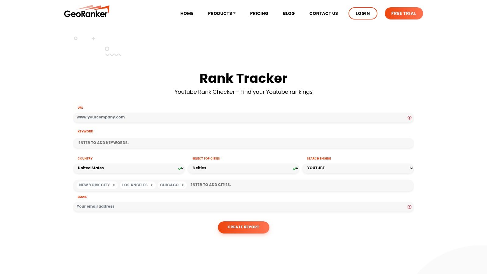 GeoRanker — YouTube Rank Checker