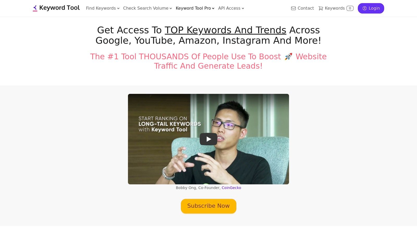 Keyword Tool (YouTube module)