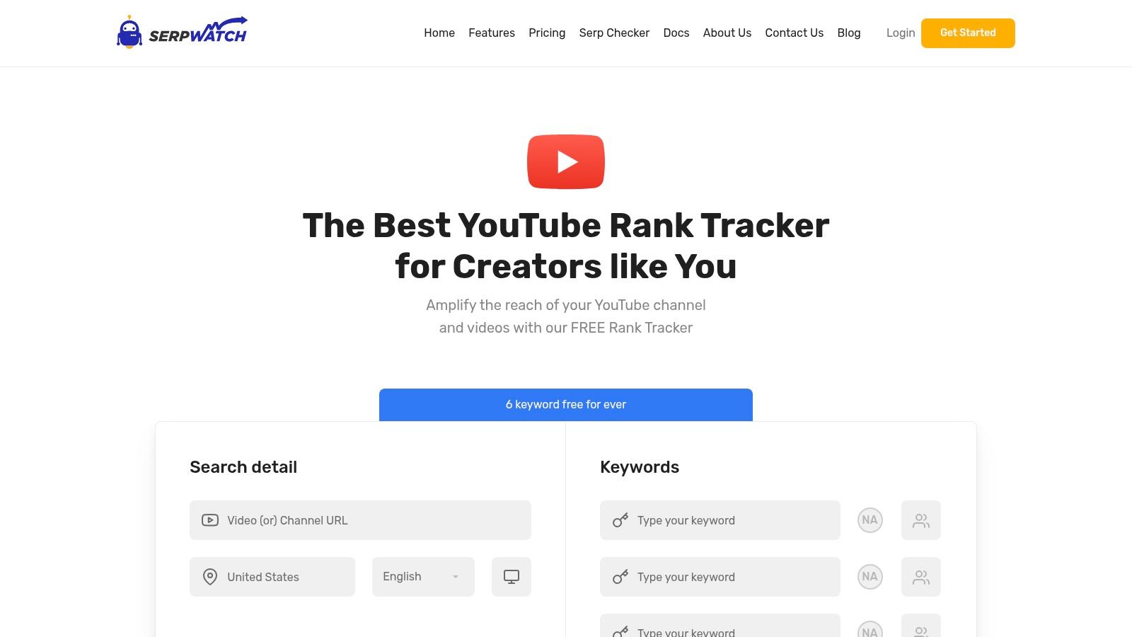 Serpwatch — YouTube Rank Tracker