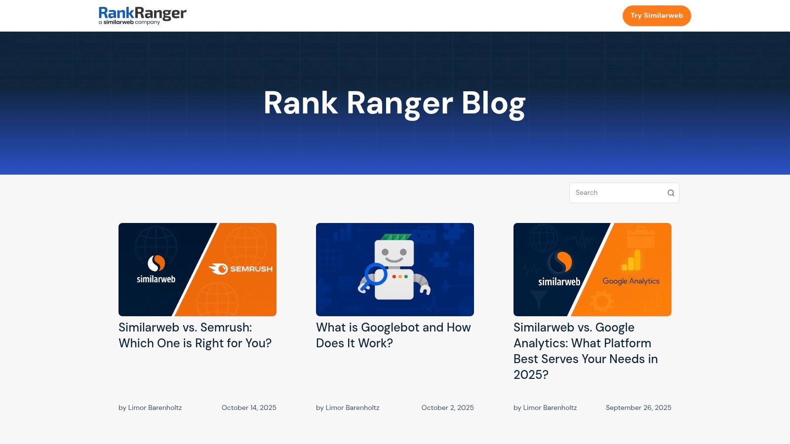 Rank Ranger video rank tracker SEO blog
