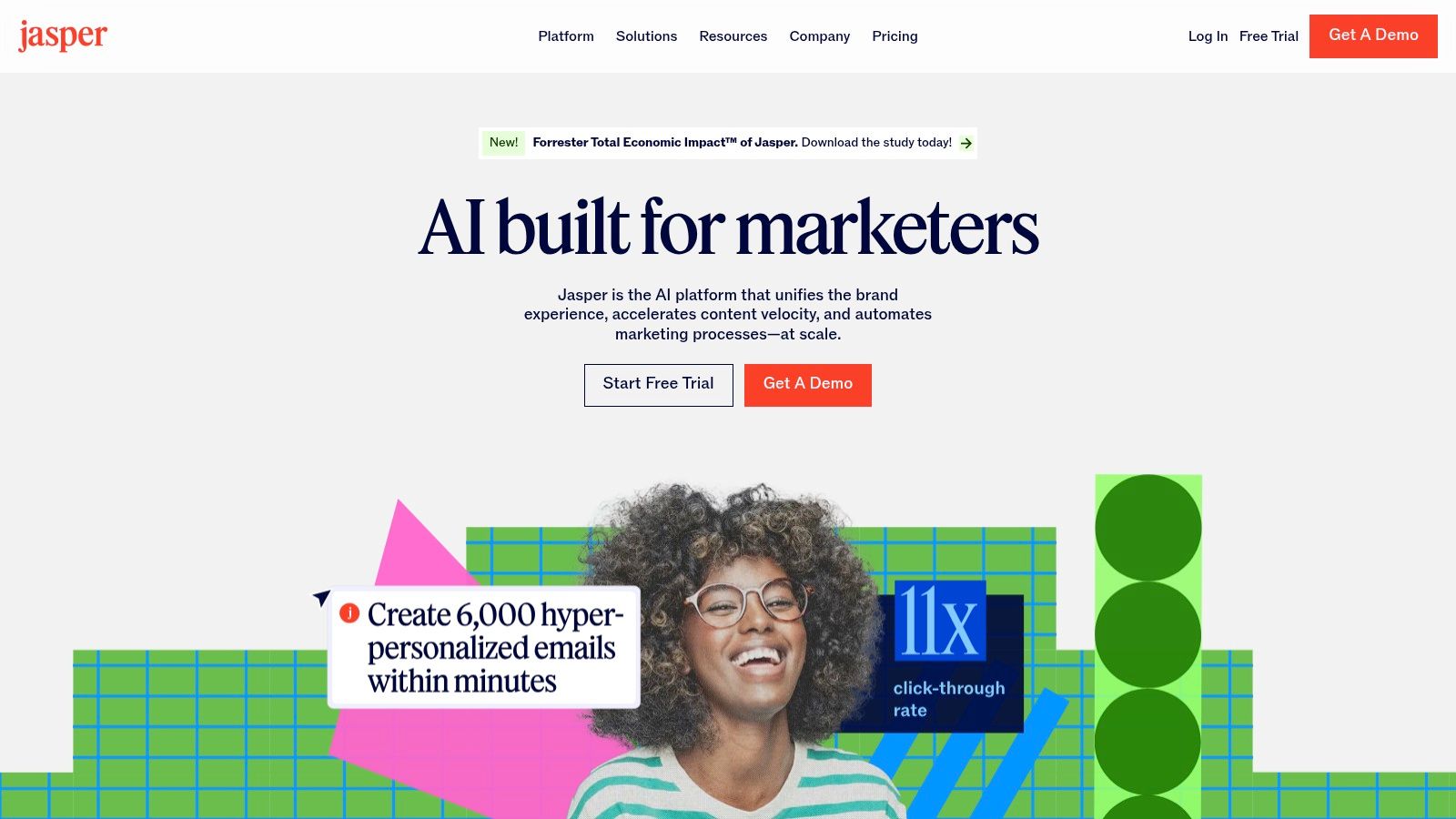 Jasper (with SEO Mode via Surfer)