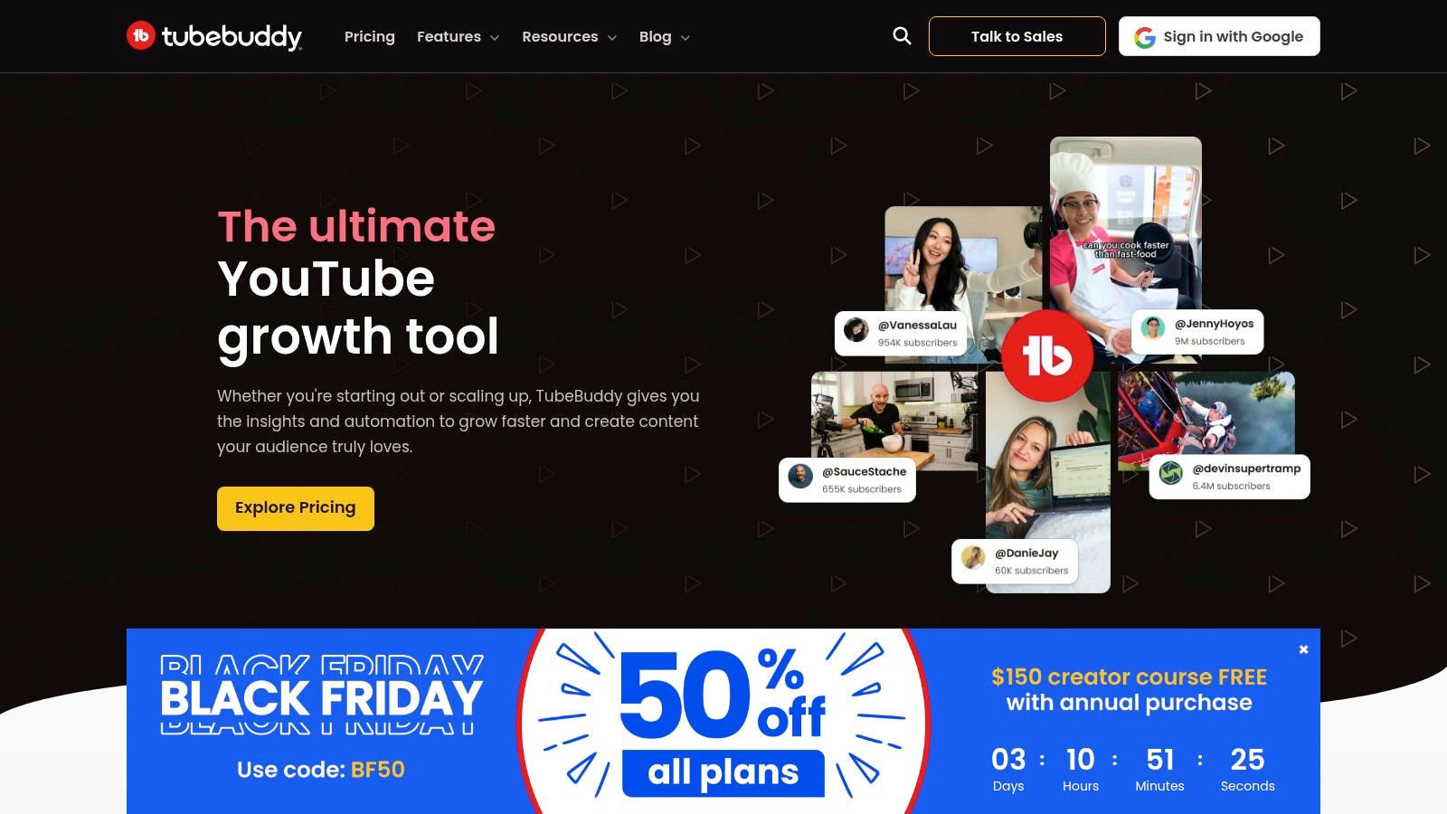 TubeBuddy video rank tracker and creator tools