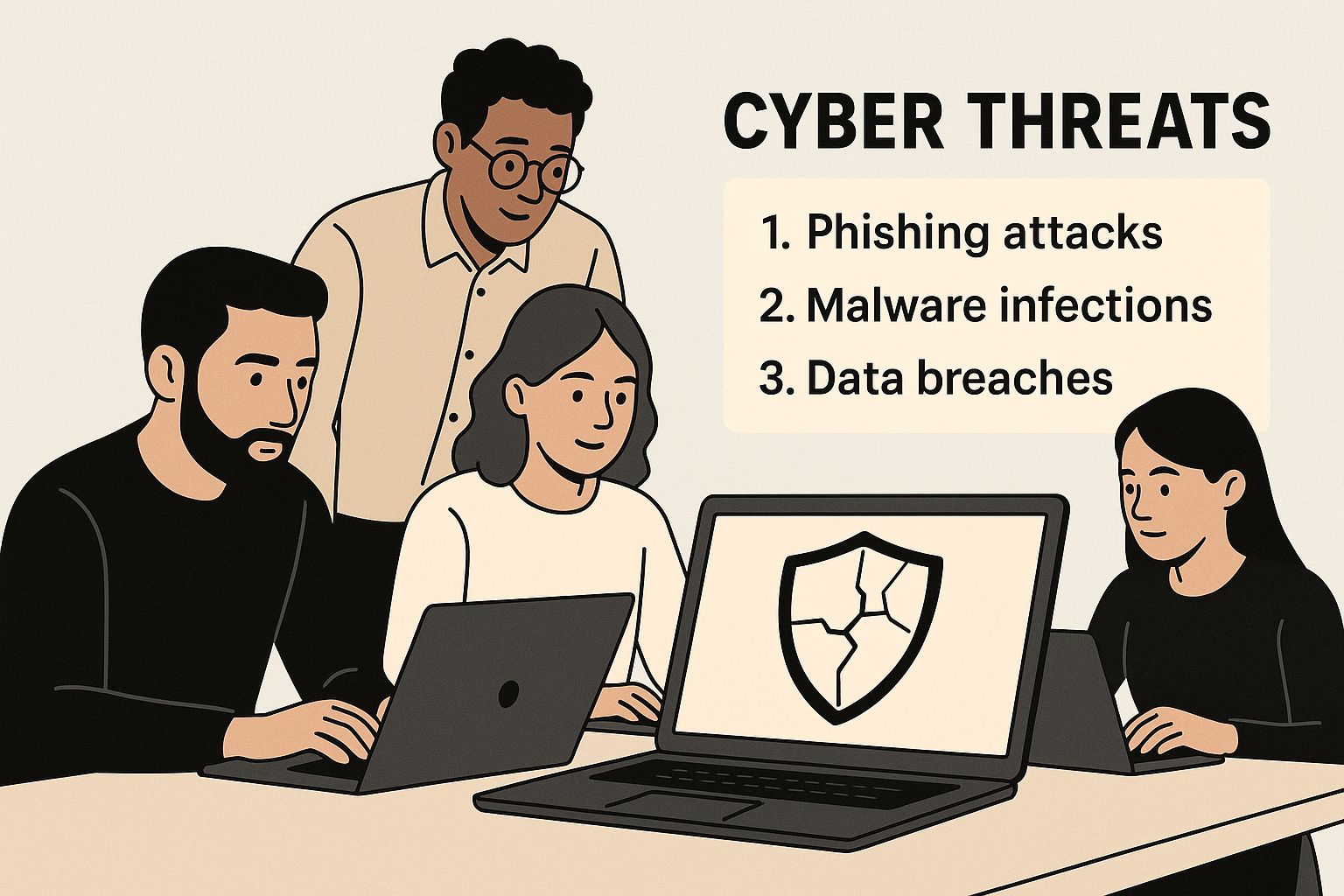 Infographic about cybersecurity for startups