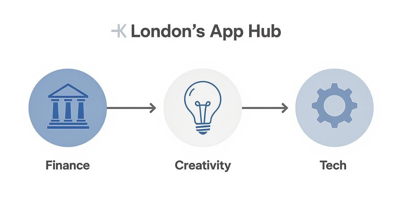Infographic about mobile app development london