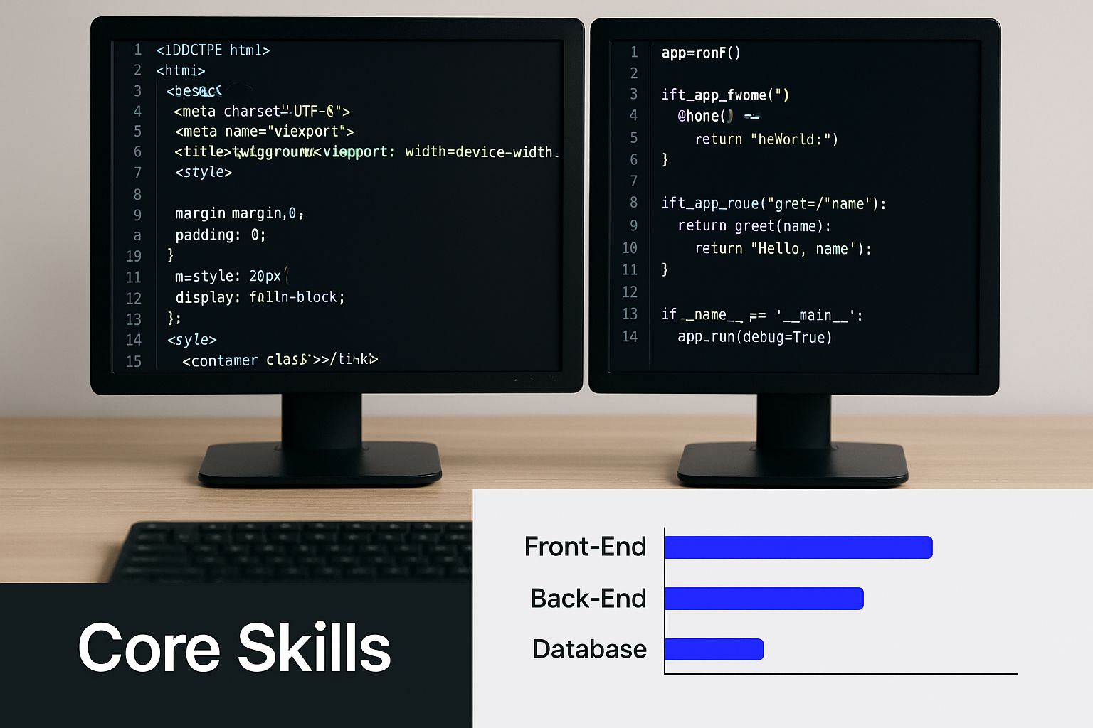 Infographic about application development courses