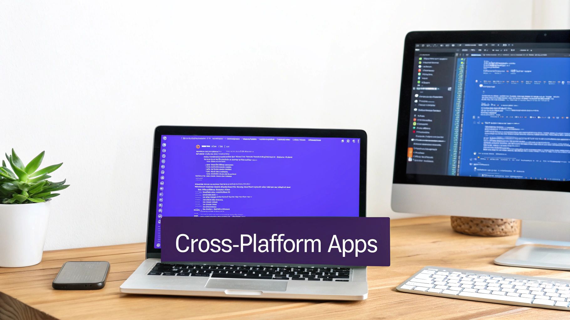 A developer navigating different app development paths on a screen.