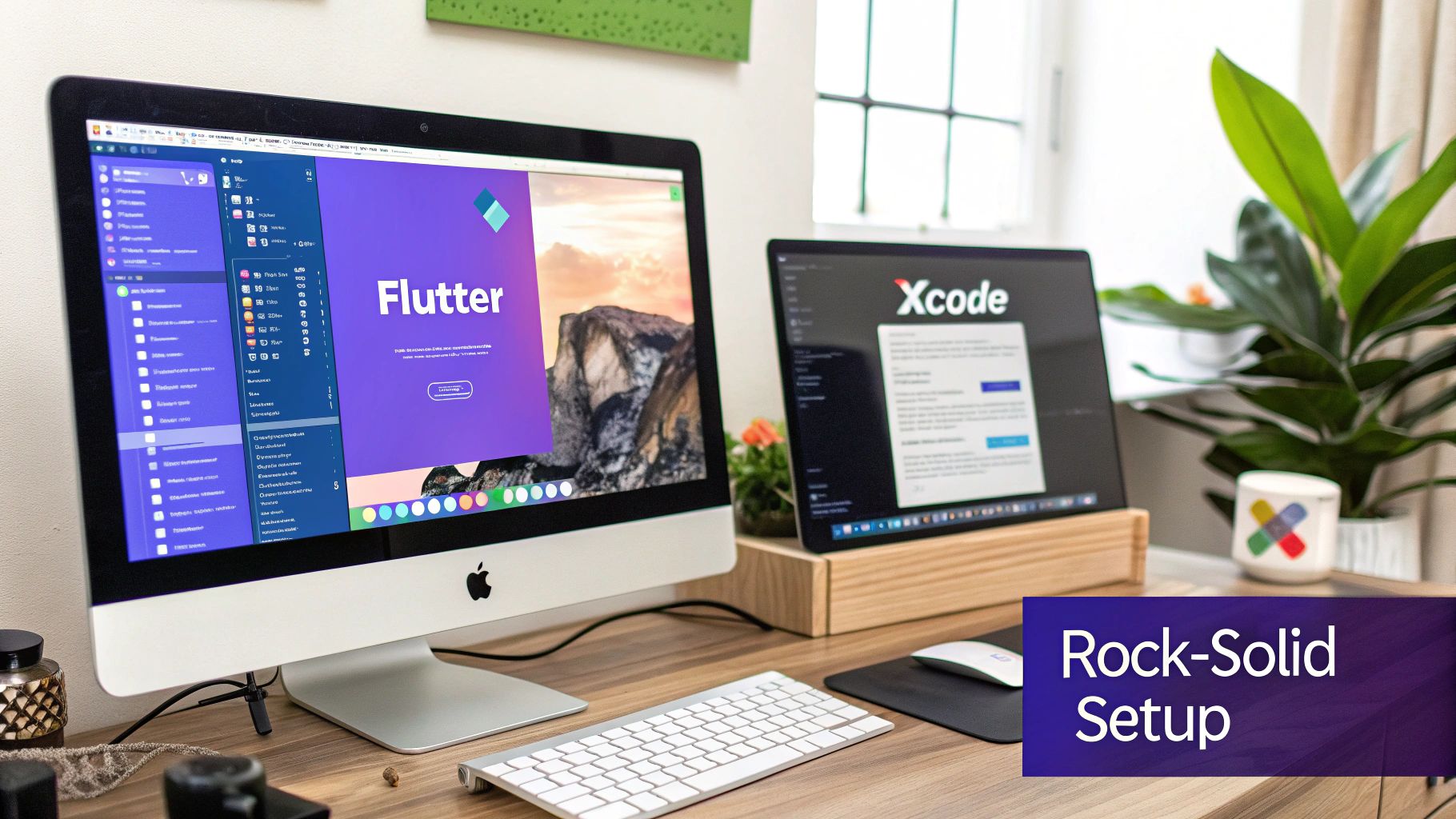 Flutter app running on an iOS device