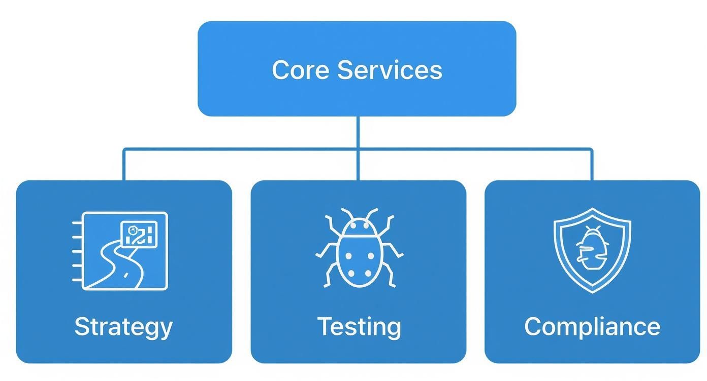 Infographic about cybersecurity consulting services