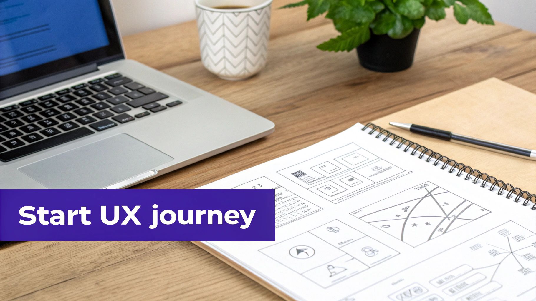 A designer working on a UI/UX project on a tablet