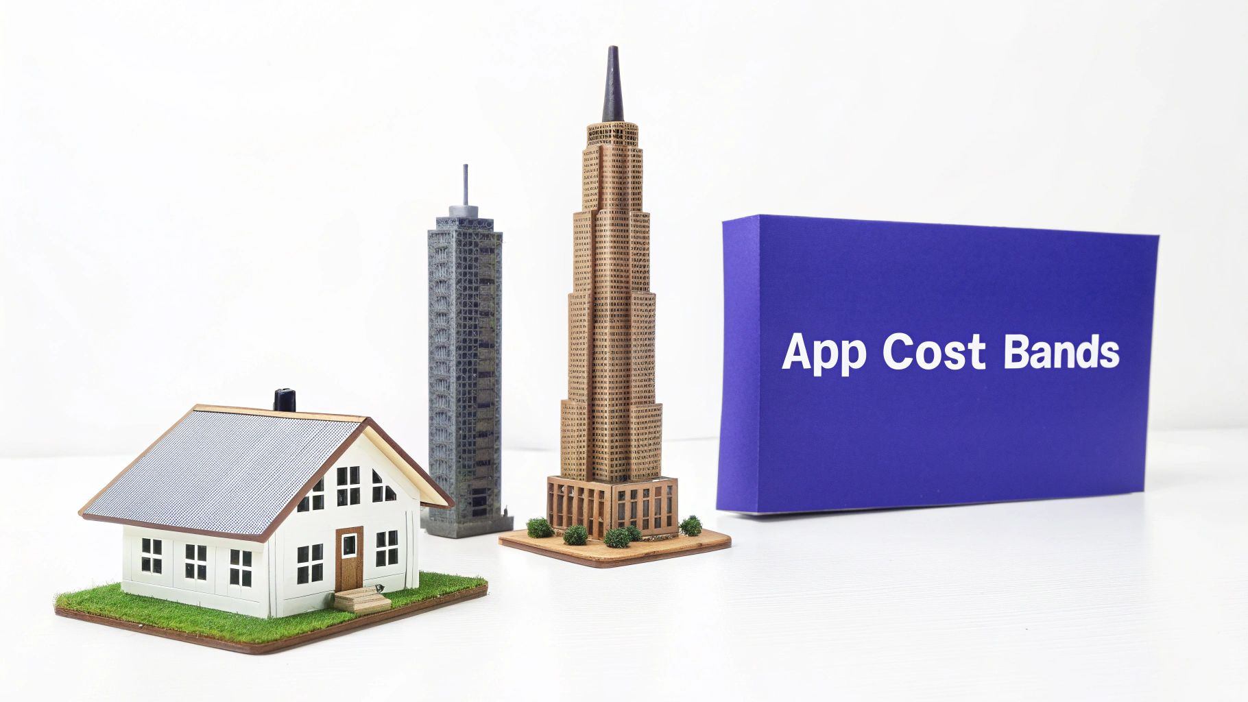 A diagram showing the different components of app development costs
