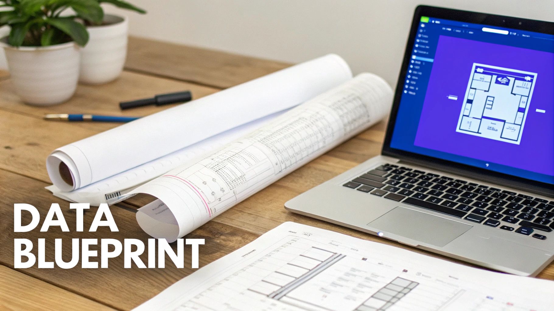 A detailed Entity-Relationship Diagram showing interconnected data tables.