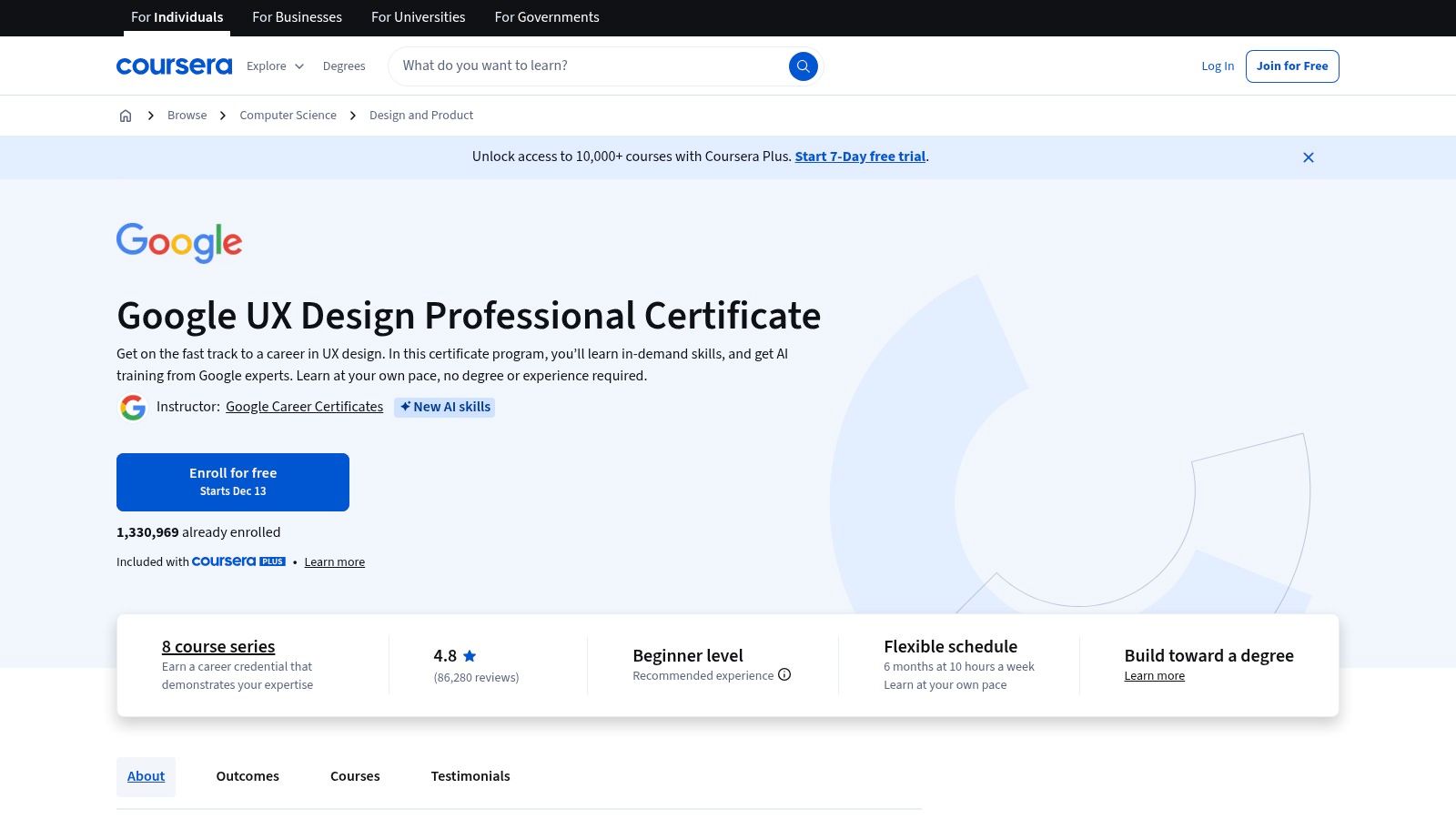 Coursera – Google UX Design Professional Certificate