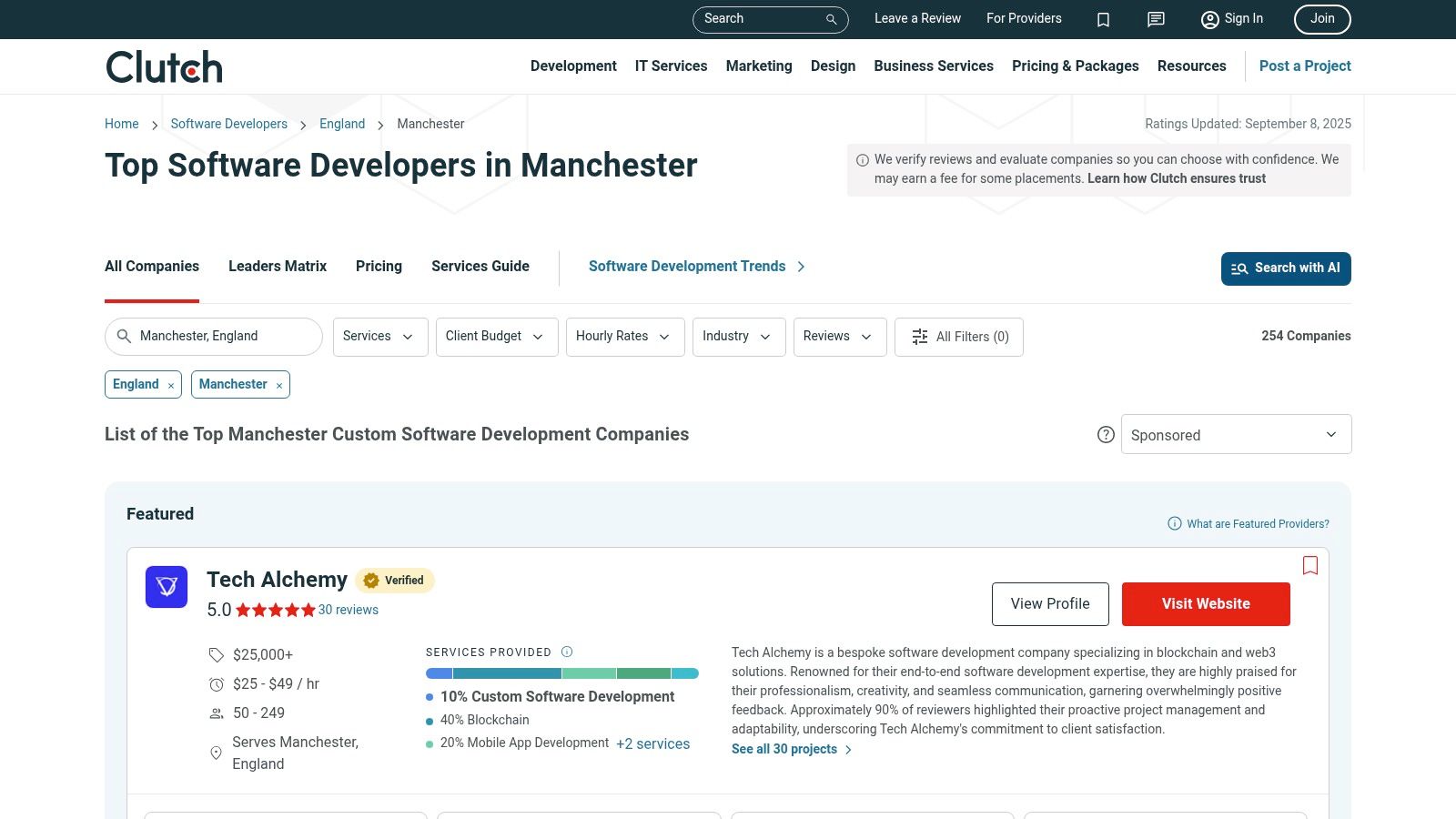 Clutch – Manchester Software Developers