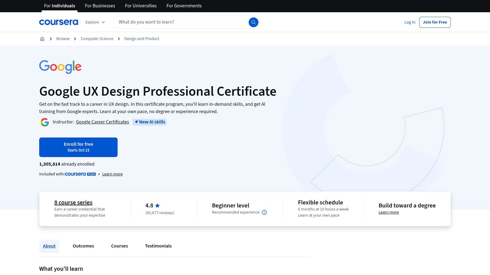 Coursera (incl. Google UX Design Professional Certificate)
