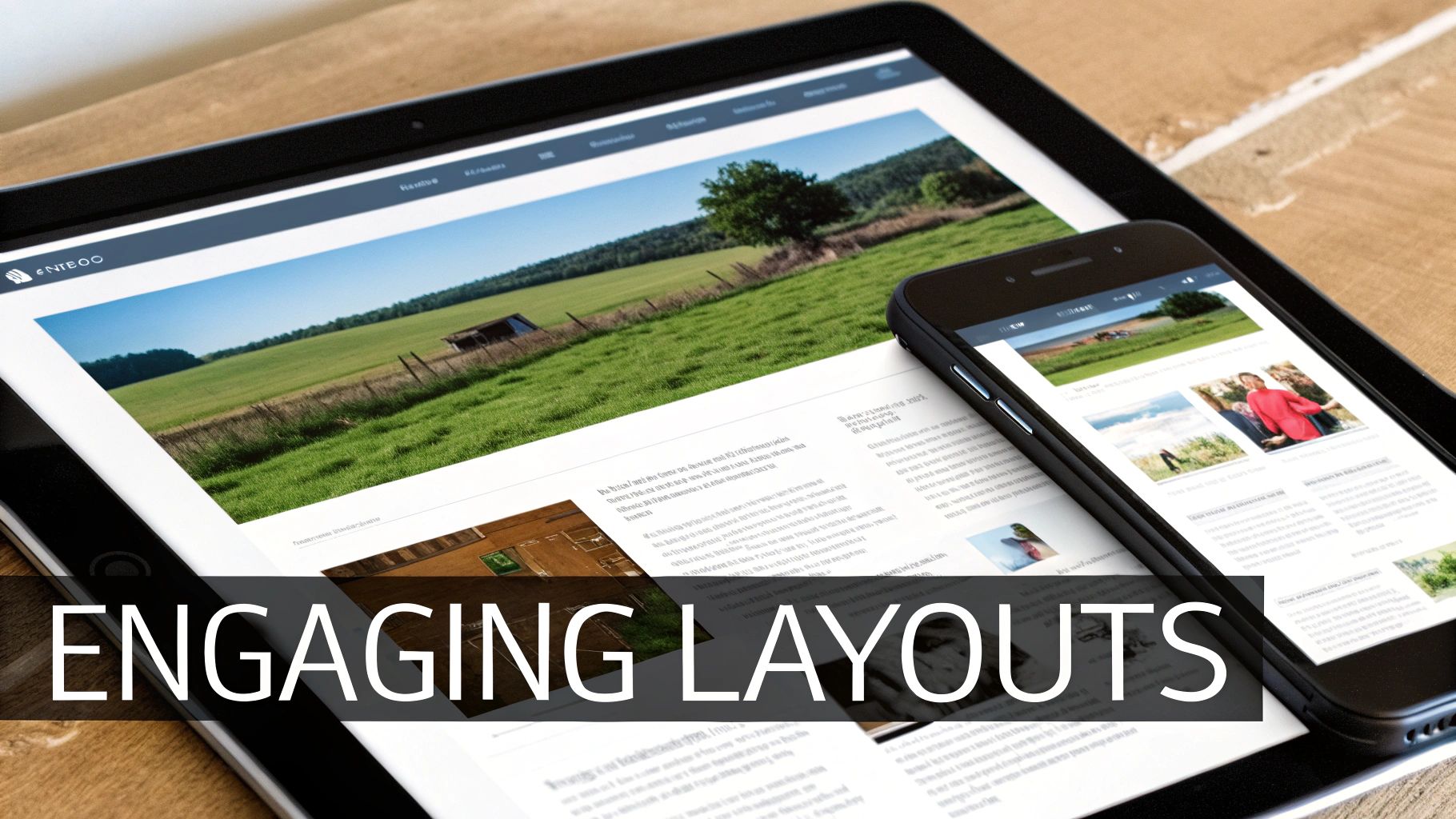 A newsletter built with modular blocks and product images above the fold