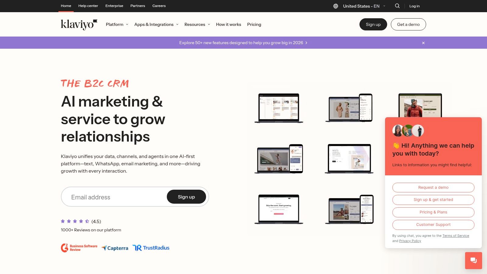 Klaviyo's Flow Library showcasing pre-built drip campaign templates