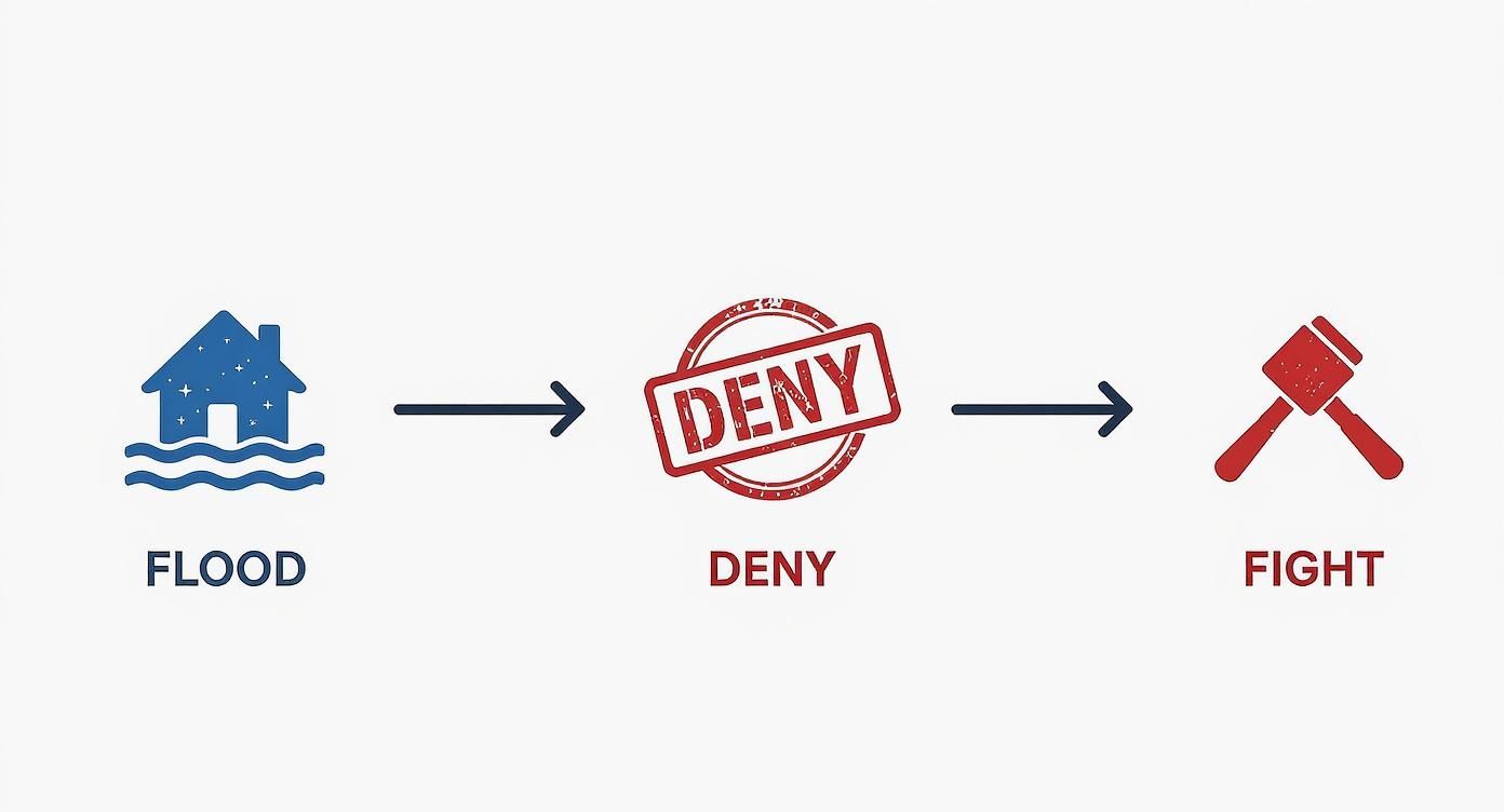 Infographic about claim for flood damage