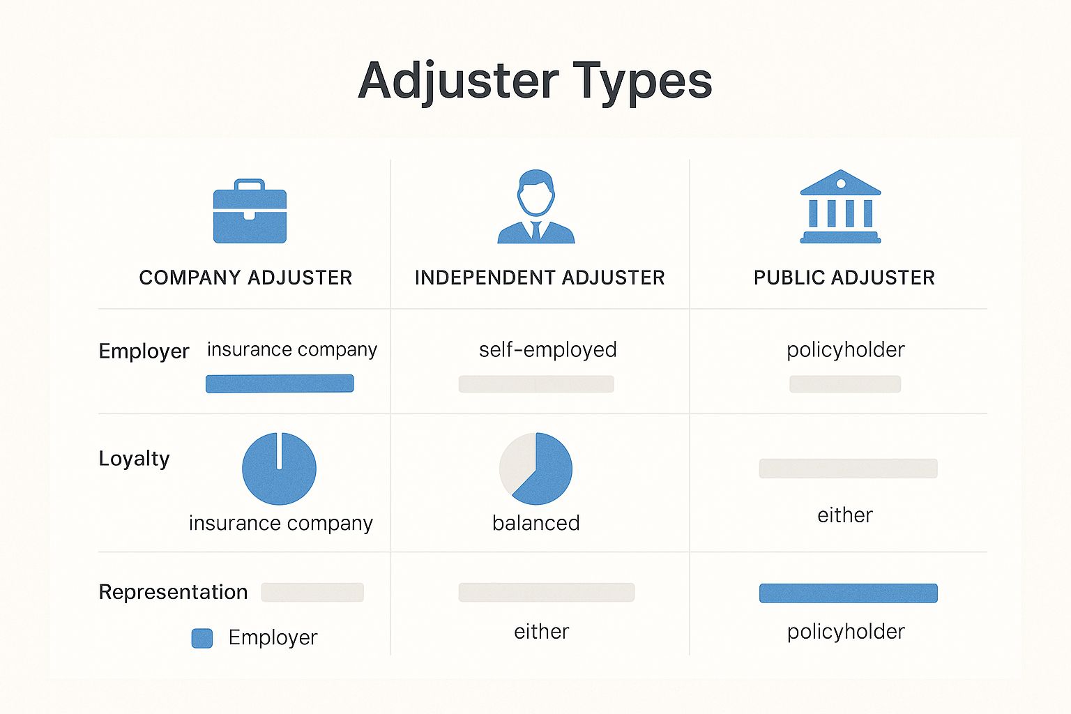 Infographic about public insurance adjuster