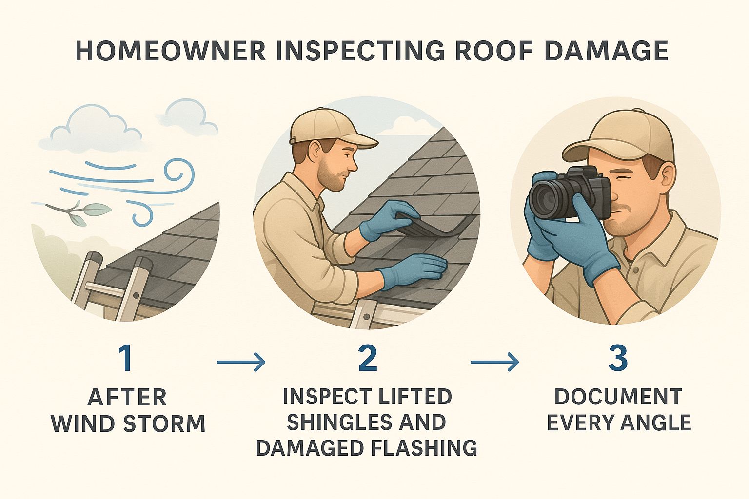 Infographic about wind damage roof insurance claims