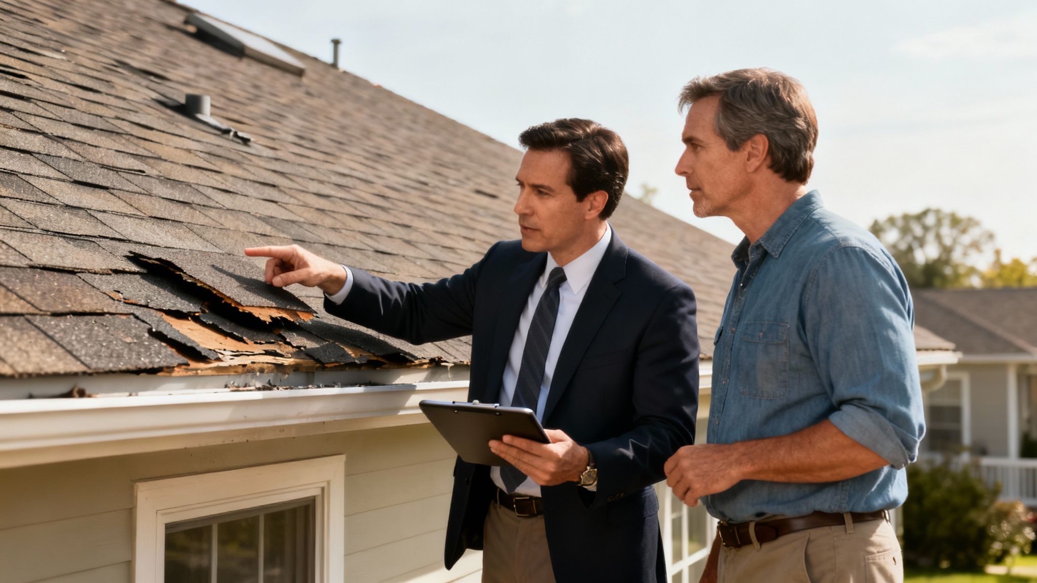 A gavel resting on a desk with insurance papers, symbolizing the legal options for a property damage claim.