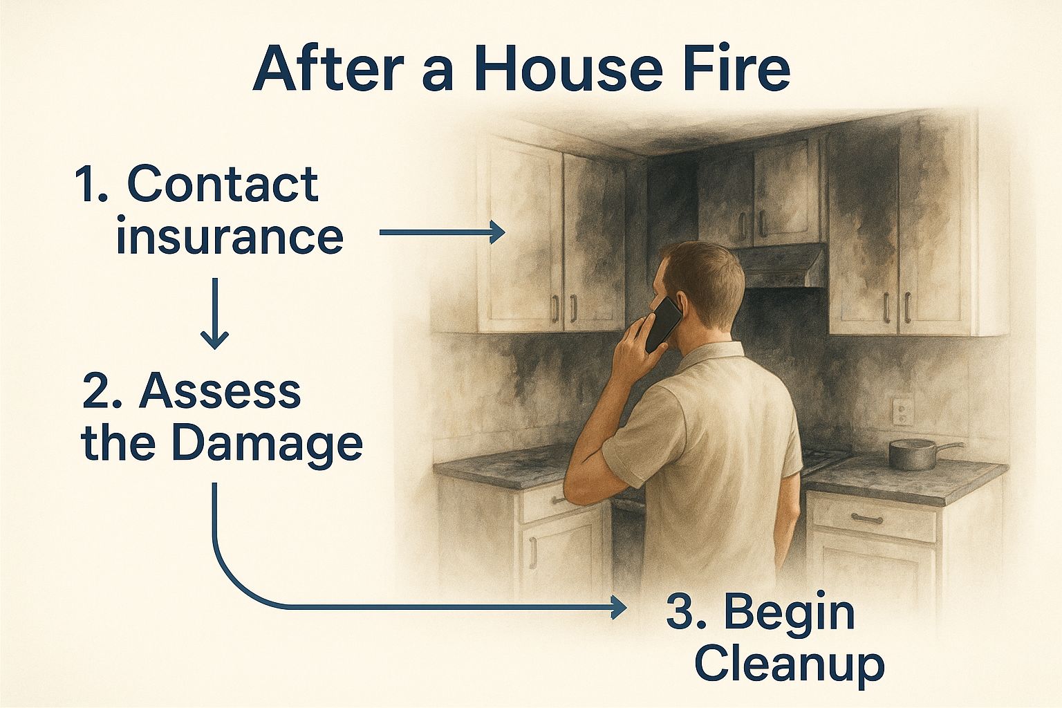 Infographic about fire damage insurance claim