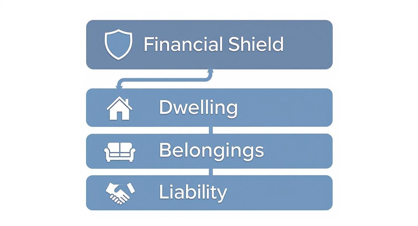 Infographic about understanding homeowners insurance coverage. Understanding homeowners insurance coverage.