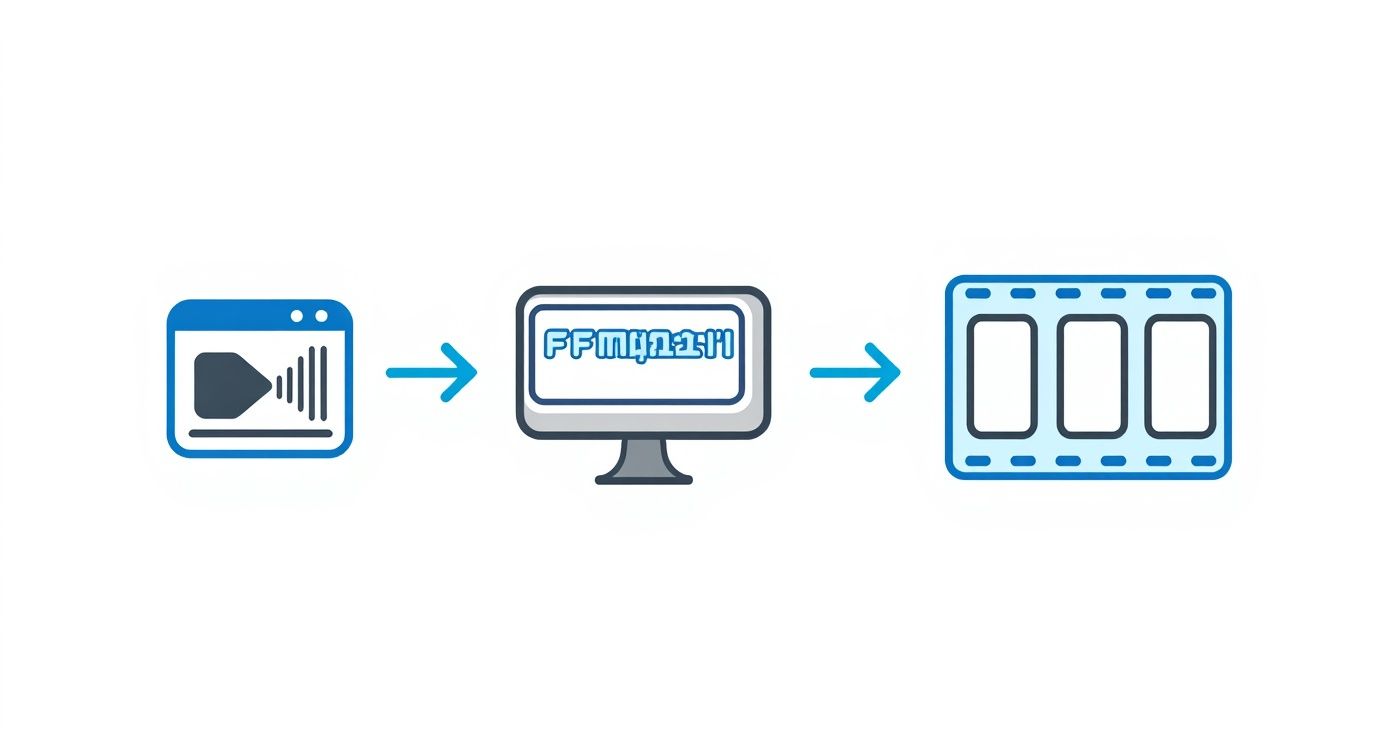 Infographic about how to cut videos into parts