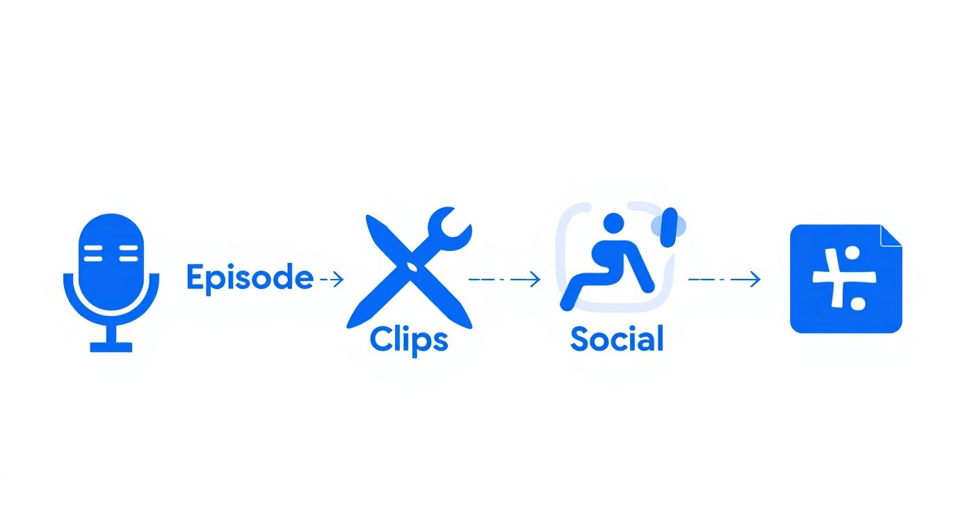 Infographic about how to grow podcast audience