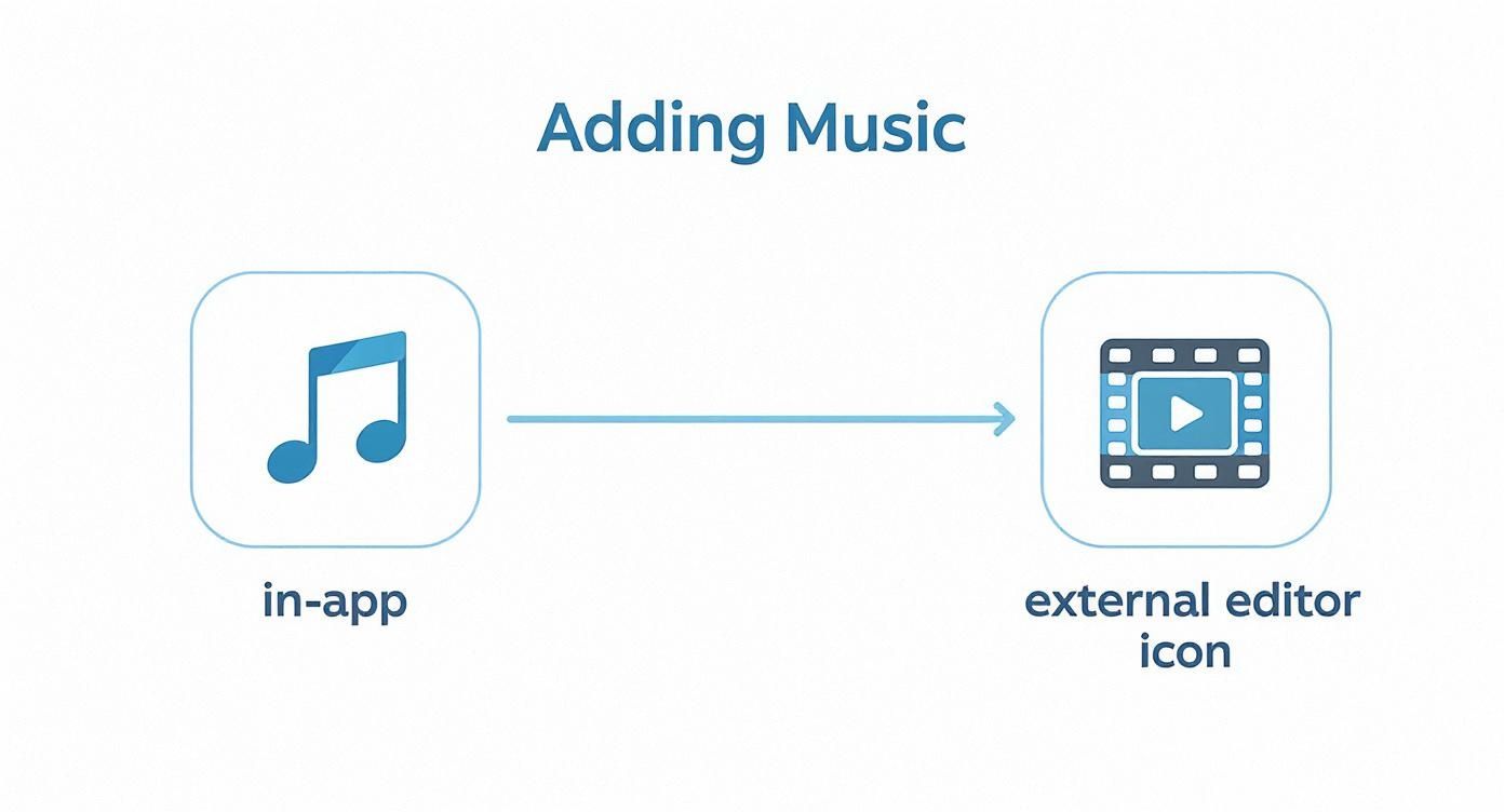 Infographic about how to add music to youtube shorts