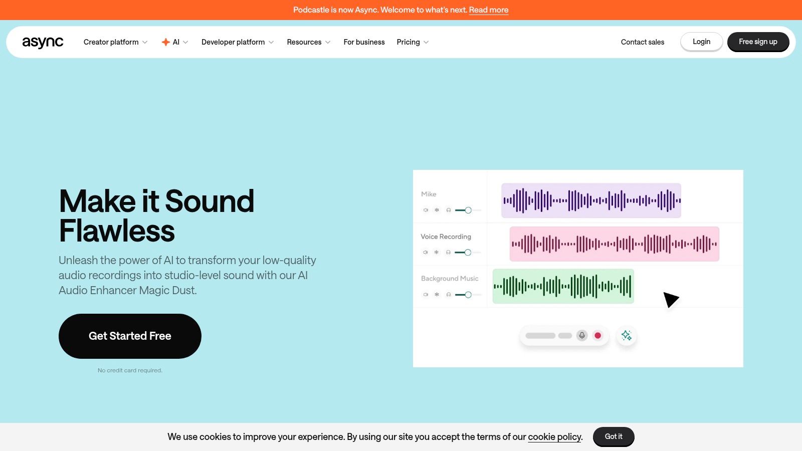 Podcastle – Magic Dust AI / AI Noise Reducer