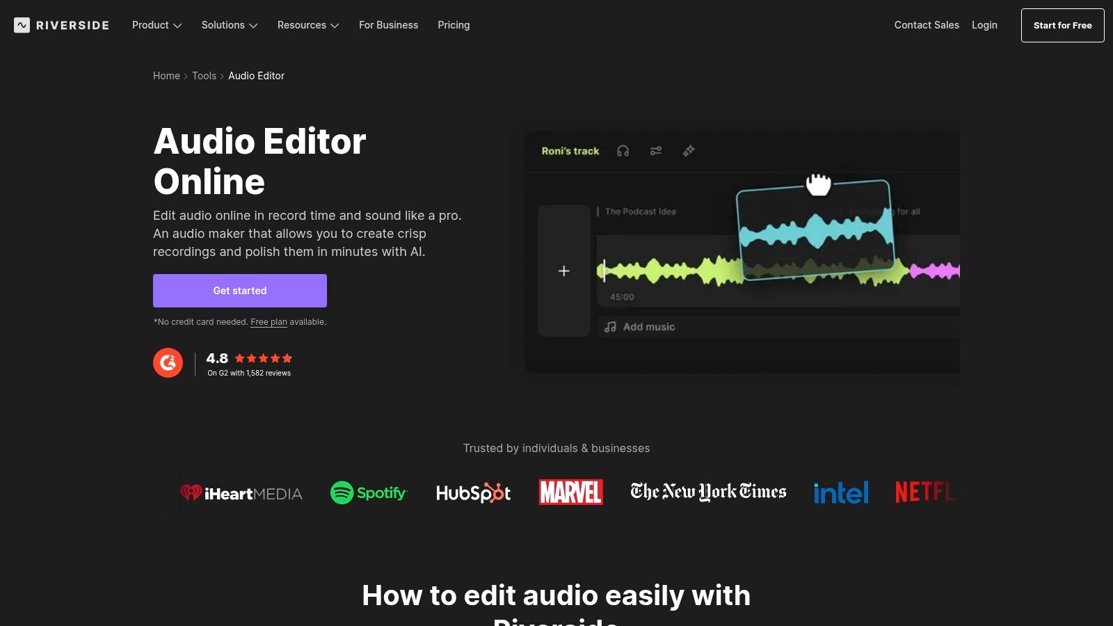 Riverside.fm – Online Editor with Remove Background Noise