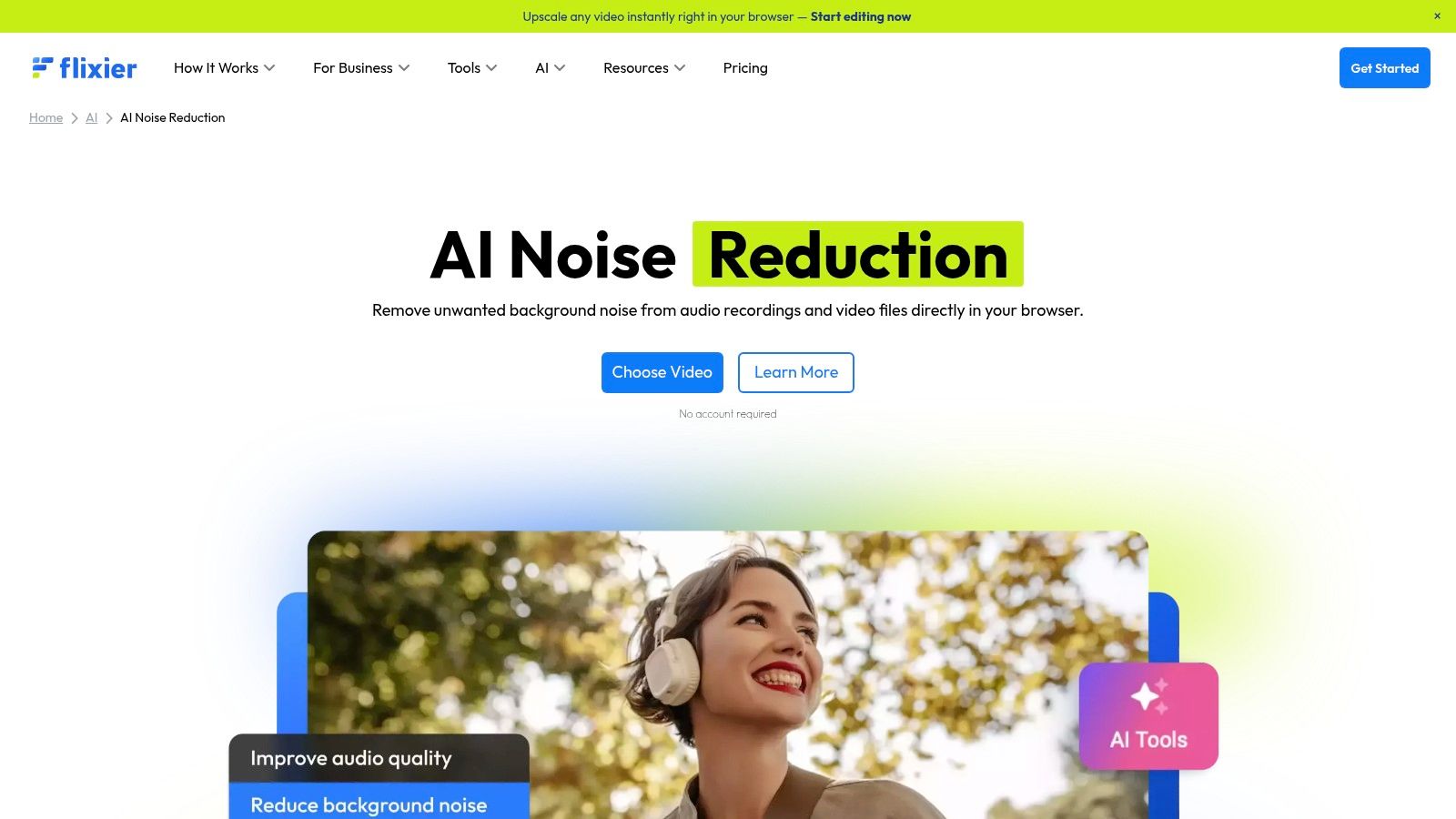 Flixier – AI Noise Reduction