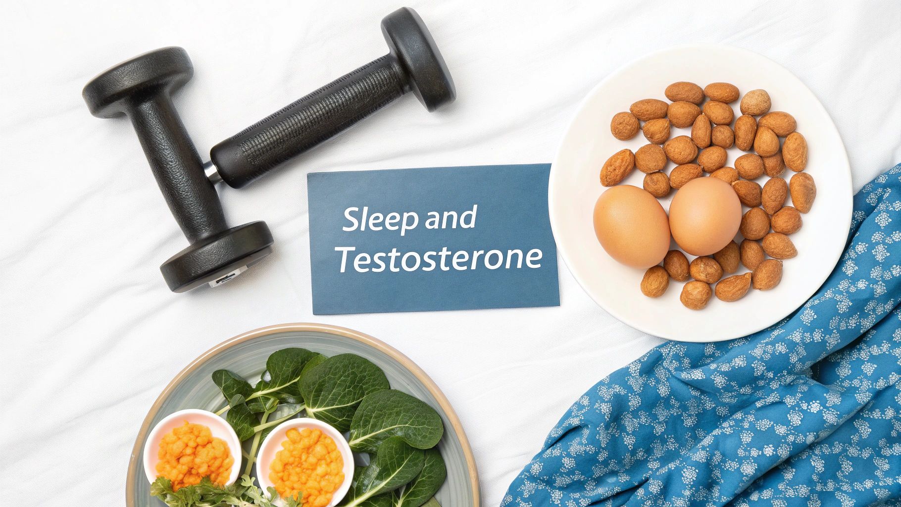 A man lifting weights in a well-lit gym, looking focused and healthy.