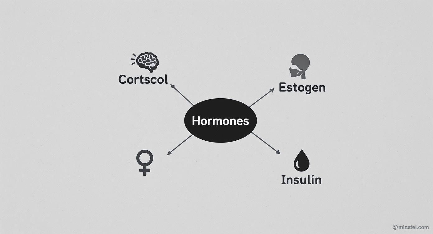 Infographic about exercise for hormonal balance