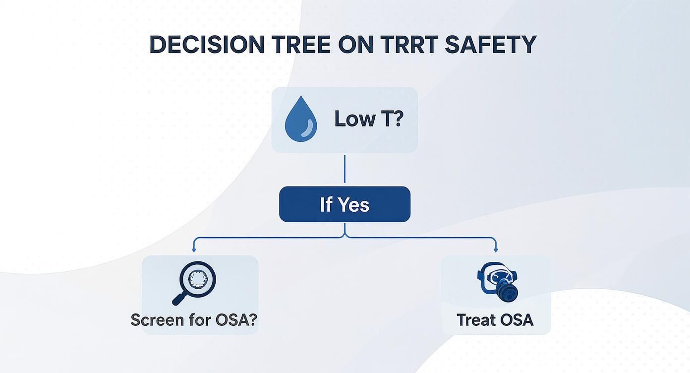 Infographic about sleep apnea and testosterone