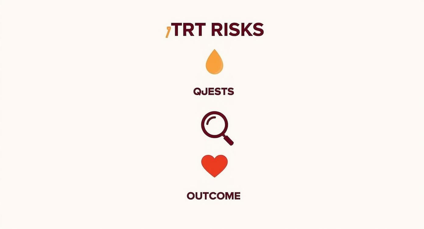 Infographic about trt benefits and risks