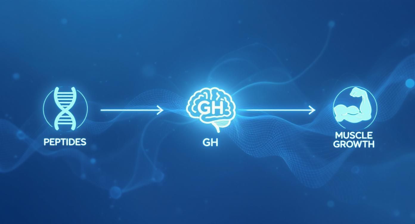 Infographic about best peptide stack for muscle growth