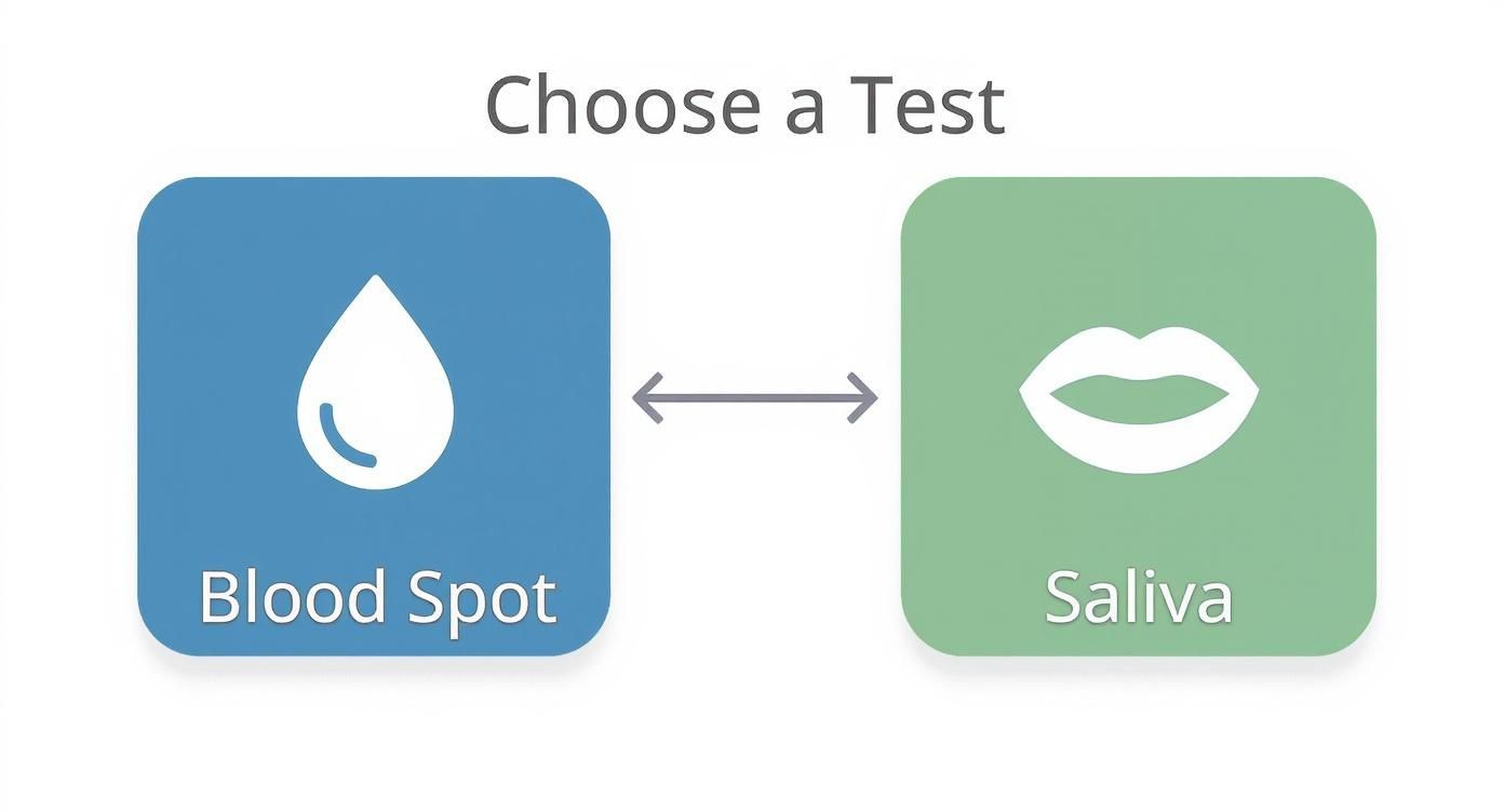 Infographic about home testosterone test