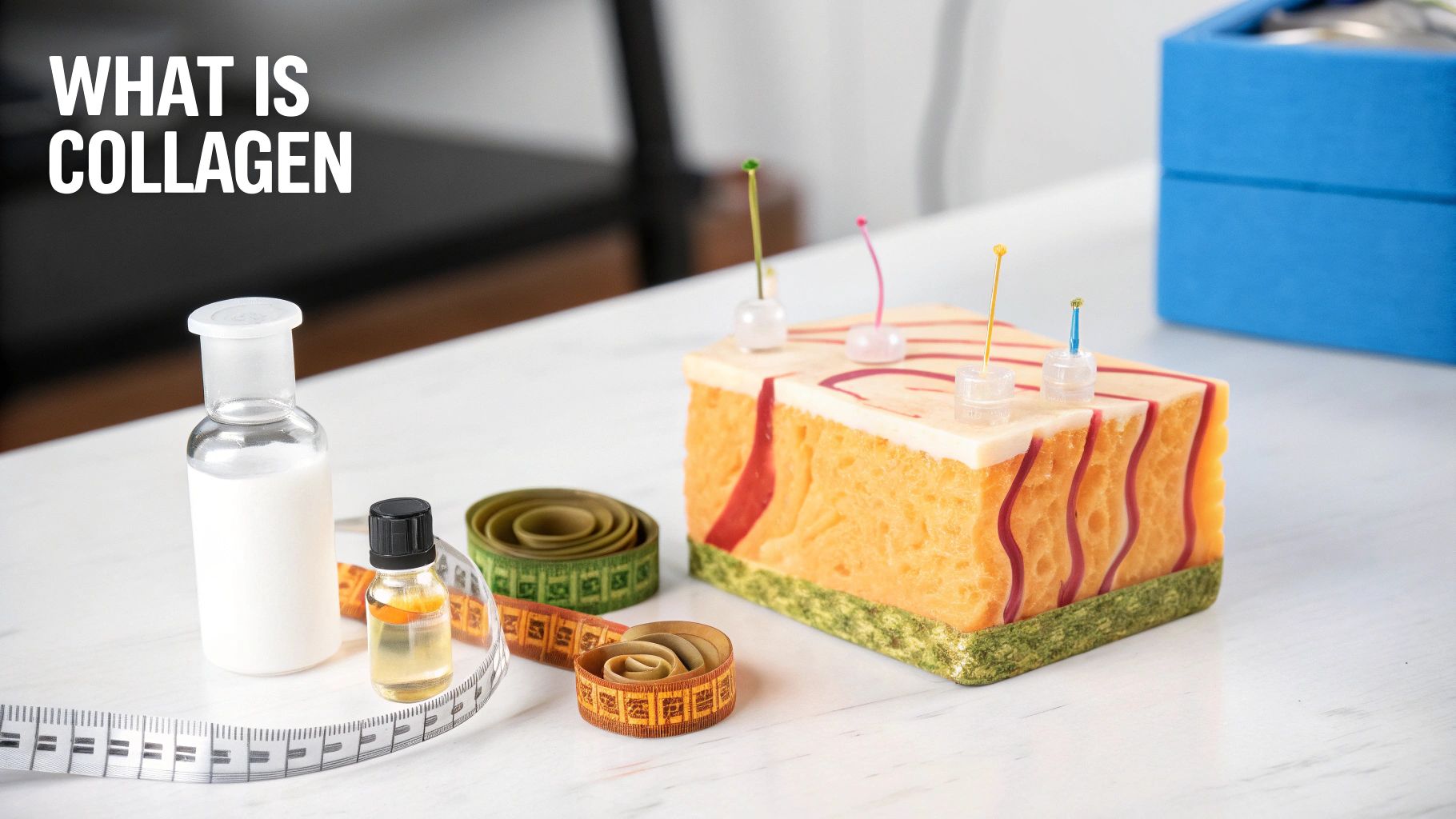 Image of vibrant foods like citrus, berries, and fish arranged neatly.