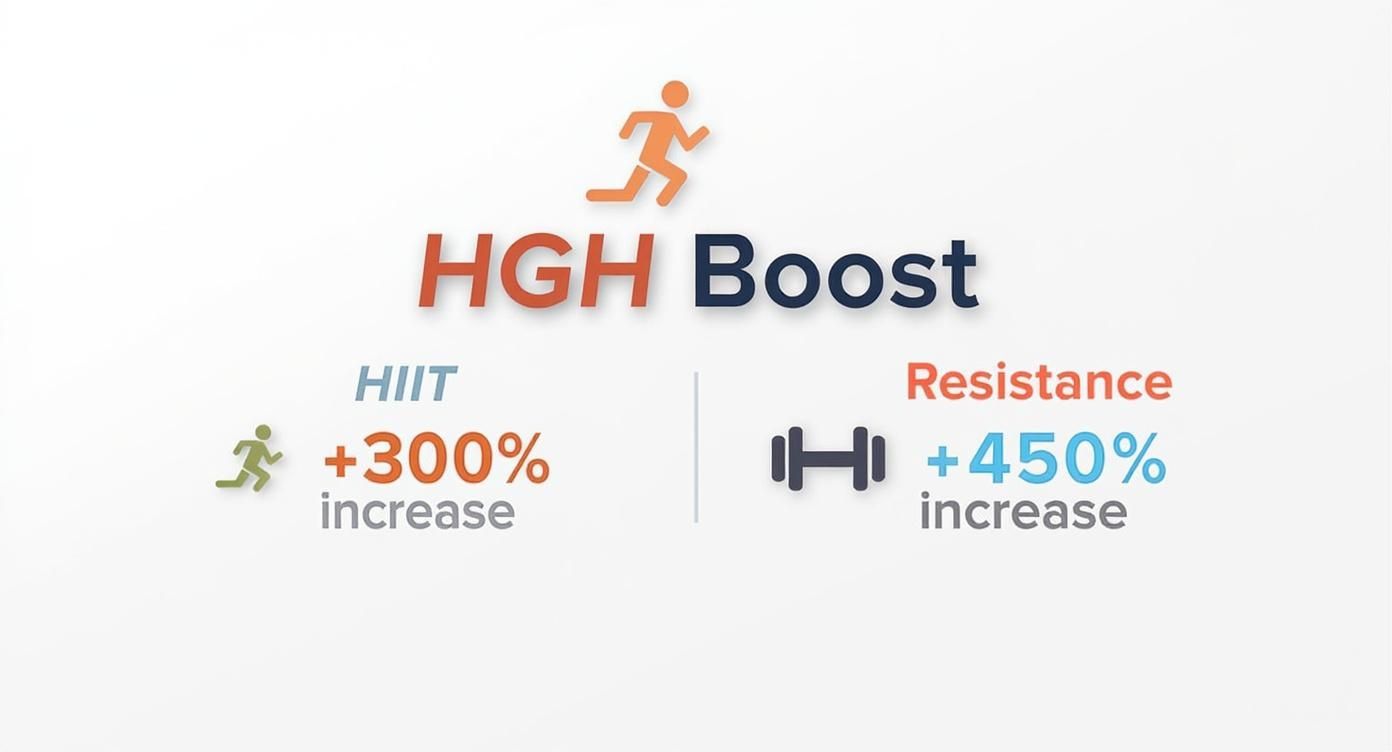 Infographic about how to increase hgh naturally