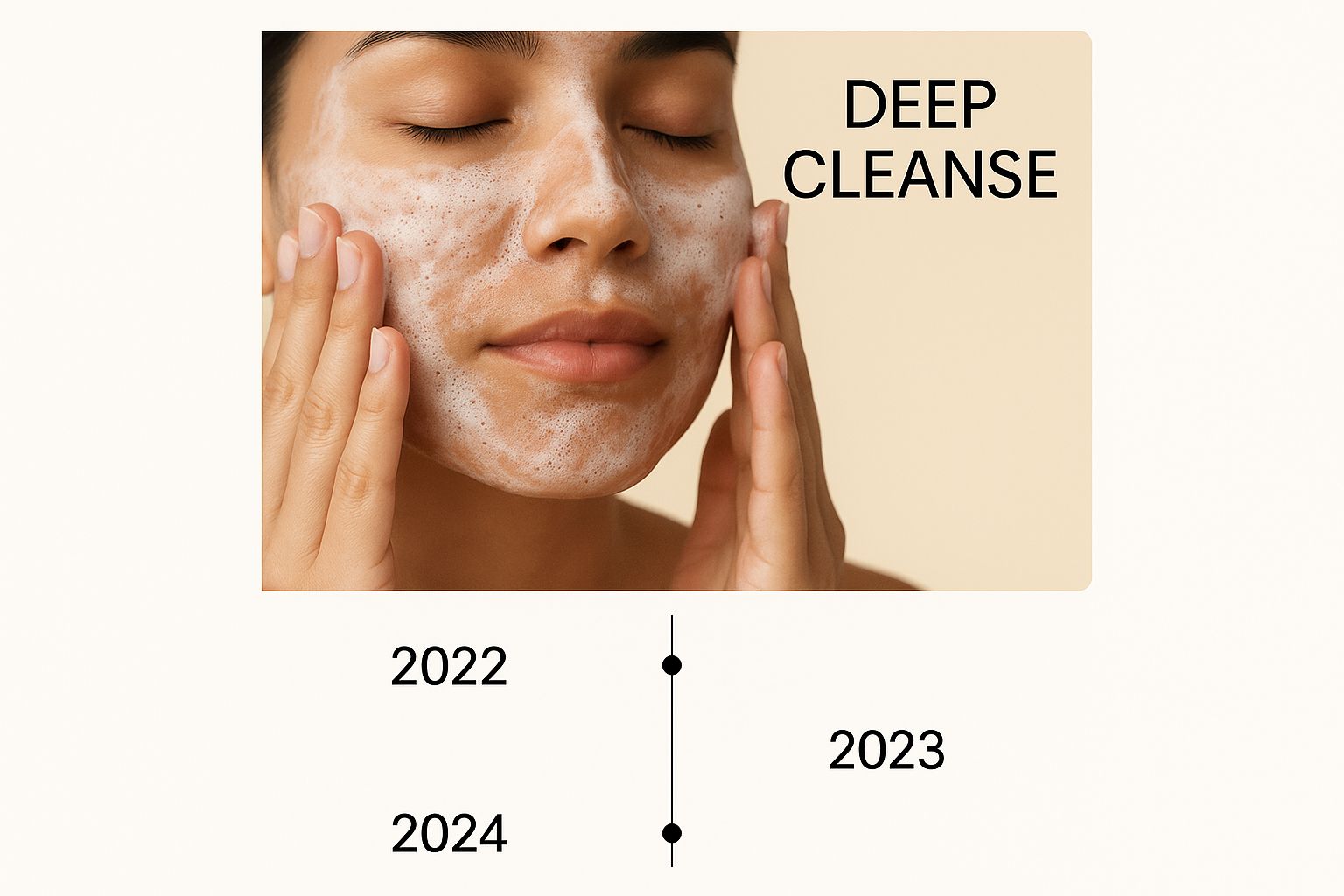 Infographic about skincare routine steps