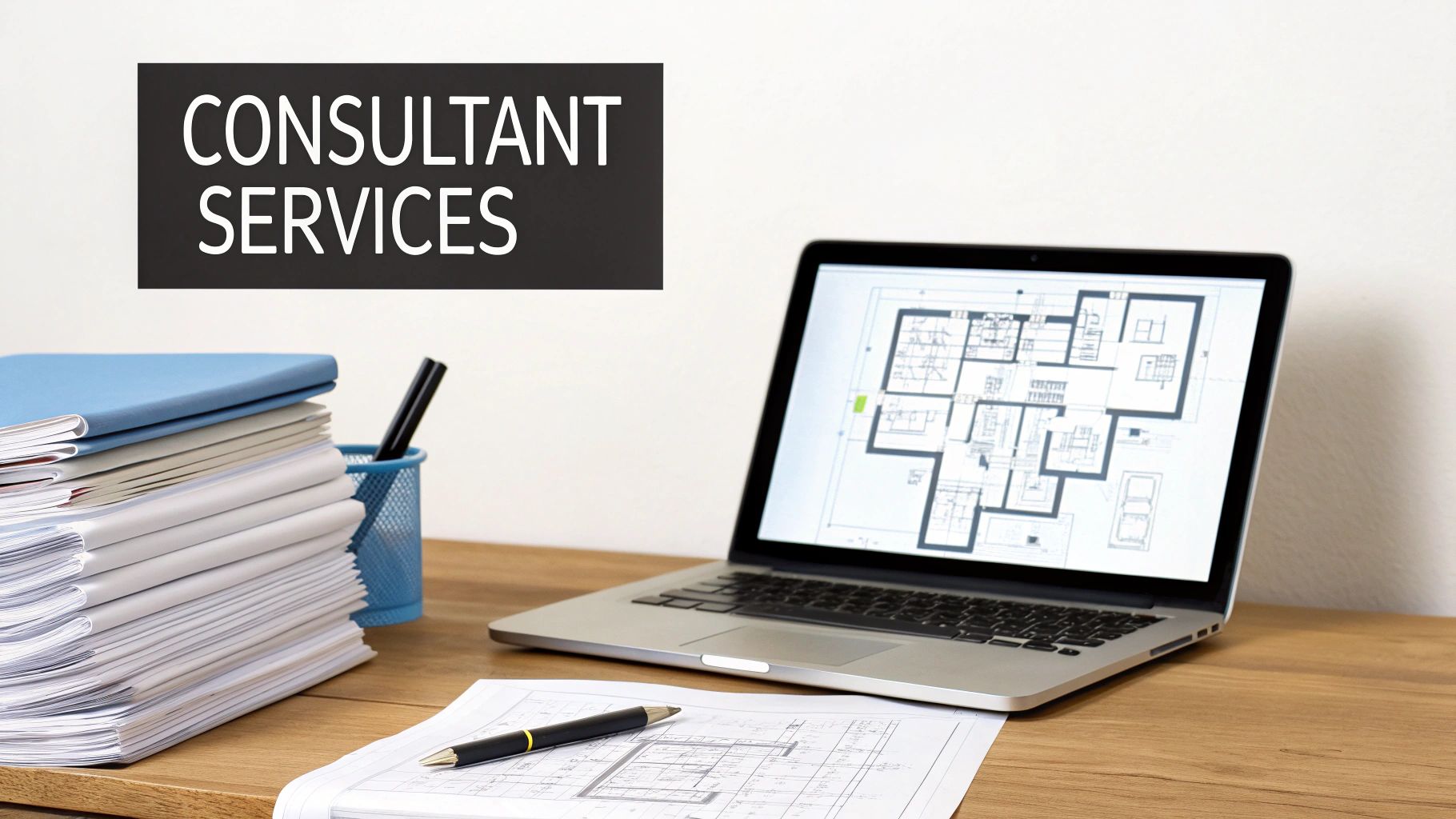 A Sydney building consultant using a tablet to inspect a building's exterior.