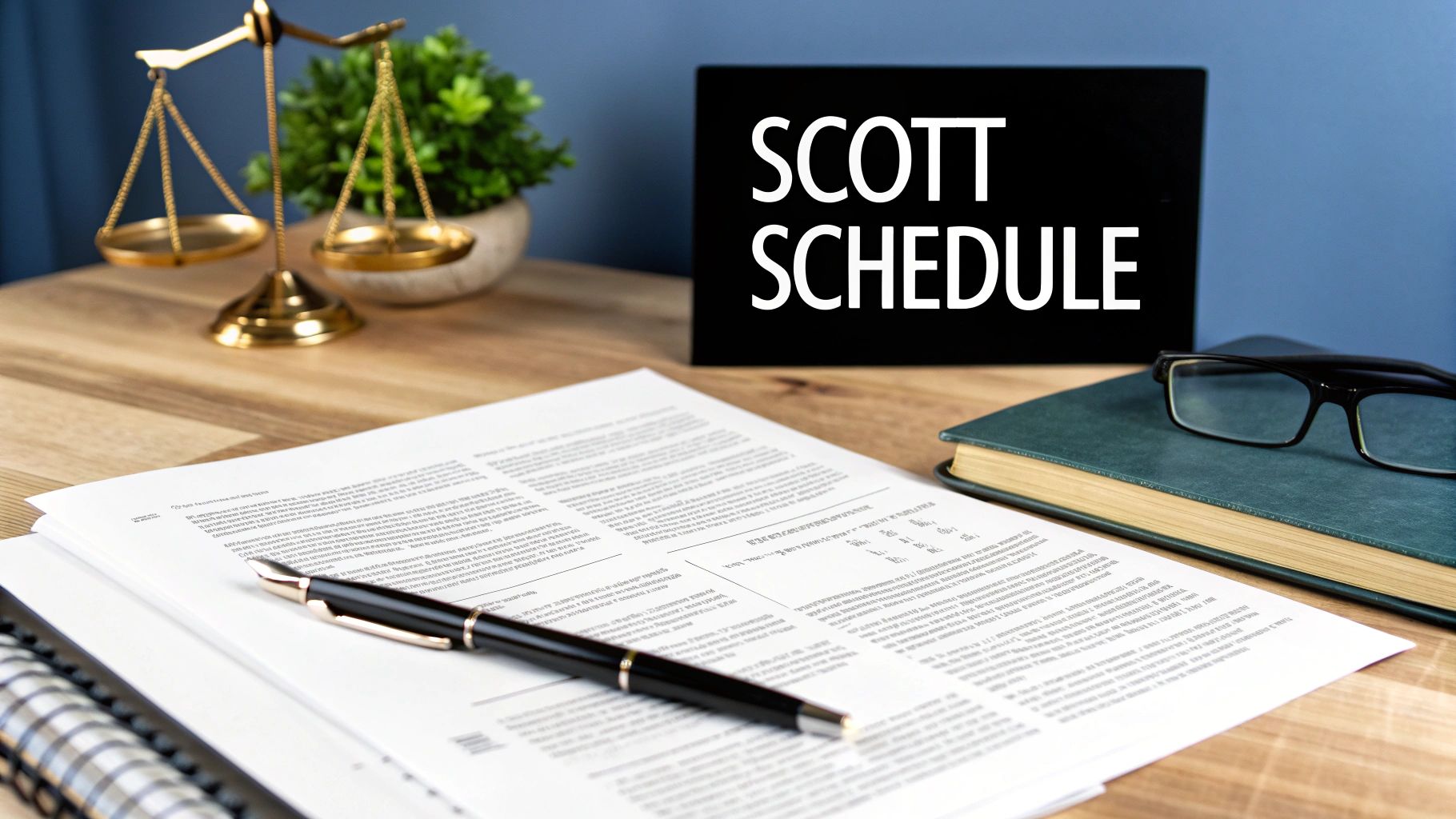 A contractor and a homeowner reviewing building plans on a construction site, symbolizing the collaborative yet detailed nature of resolving a building dispute with a Scott Schedule.