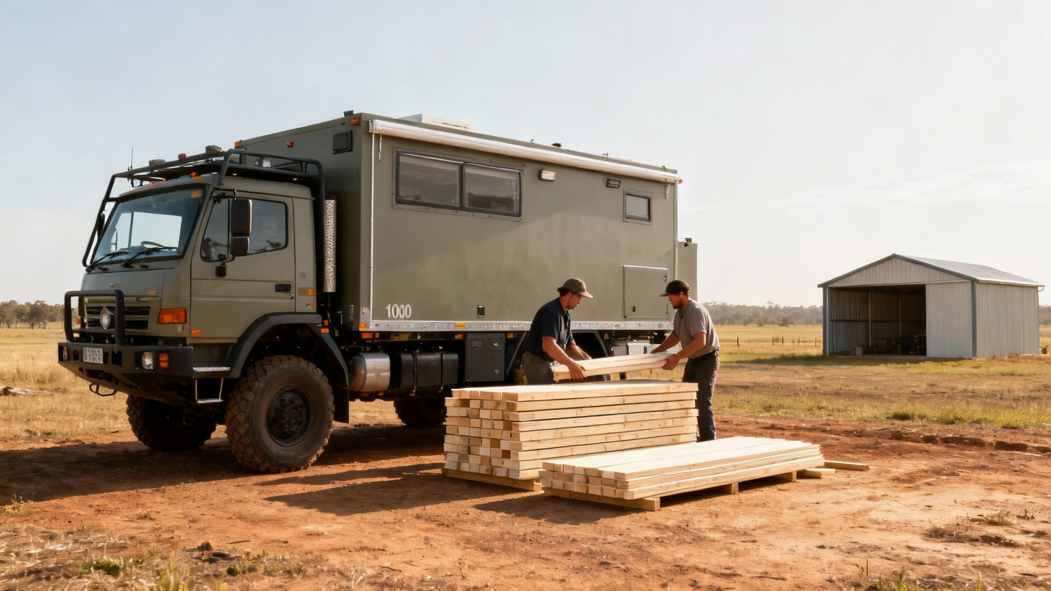 A durable rural building under construction by a specialized company
