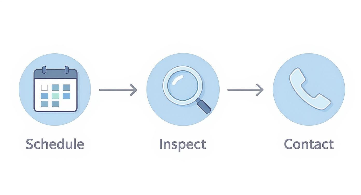Infographic about final inspection before settlement