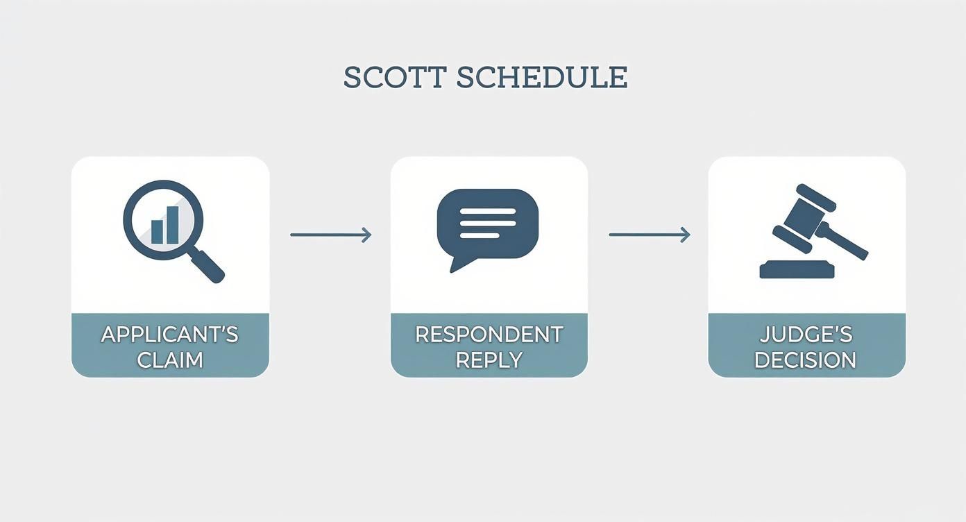 Infographic about what is a scott schedule?