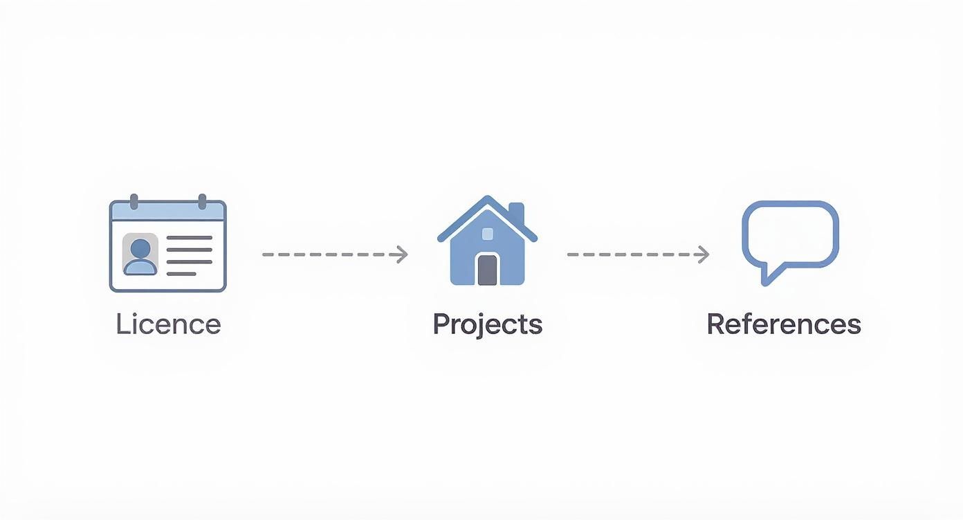 Infographic about how to choose a builder