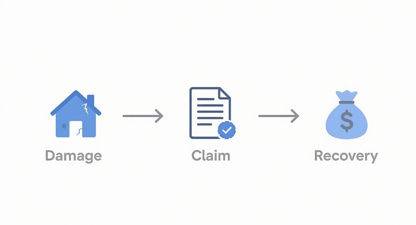 Infographic about home insurance claims