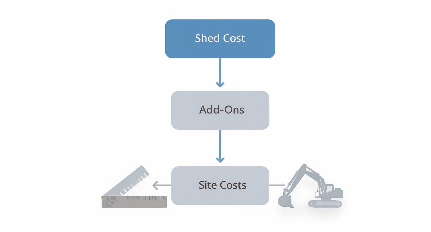 Infographic about small farm sheds